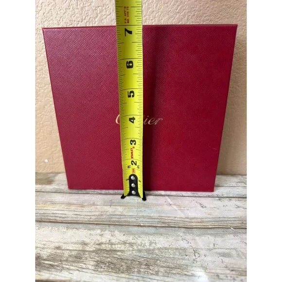 Set of 3 Cartier Red Presentation Jewelry Boxes Gold Logo - Empty - Picture 15 of 16
